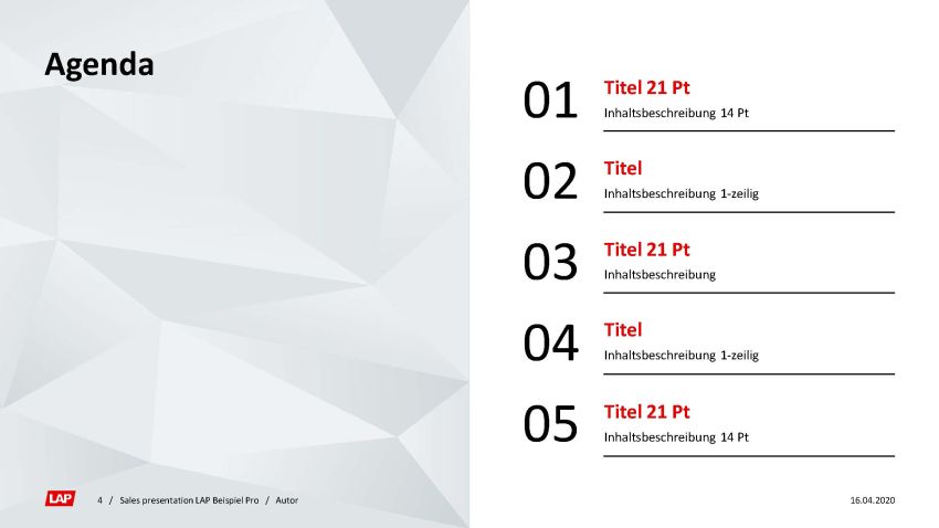 Industriebranche Sales Presentation Ref. 2